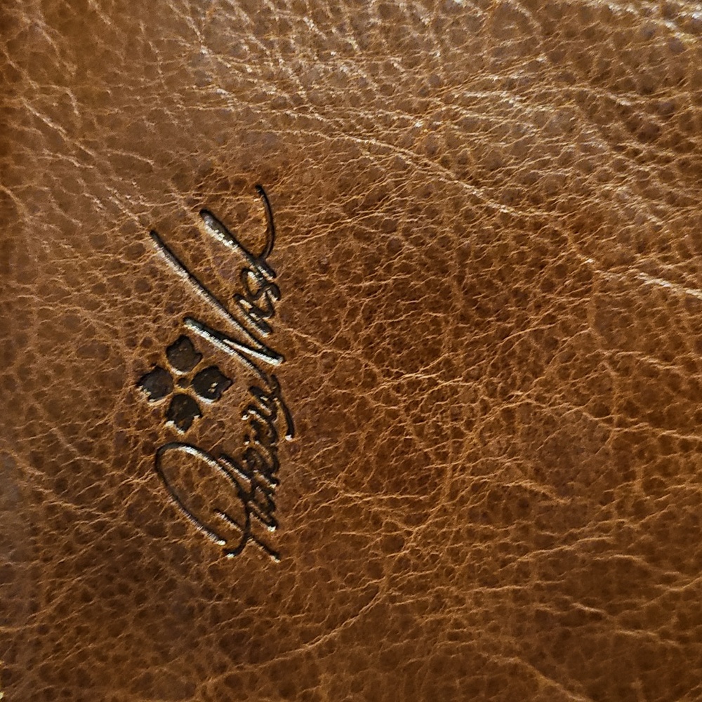 Patricia Nash Brown Leather Clutch/Ipad Case EUC - Picture 3 of 7